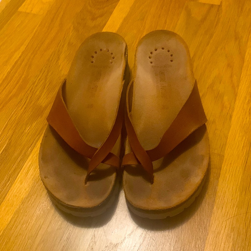 Brown Leather Mephisto Sandals